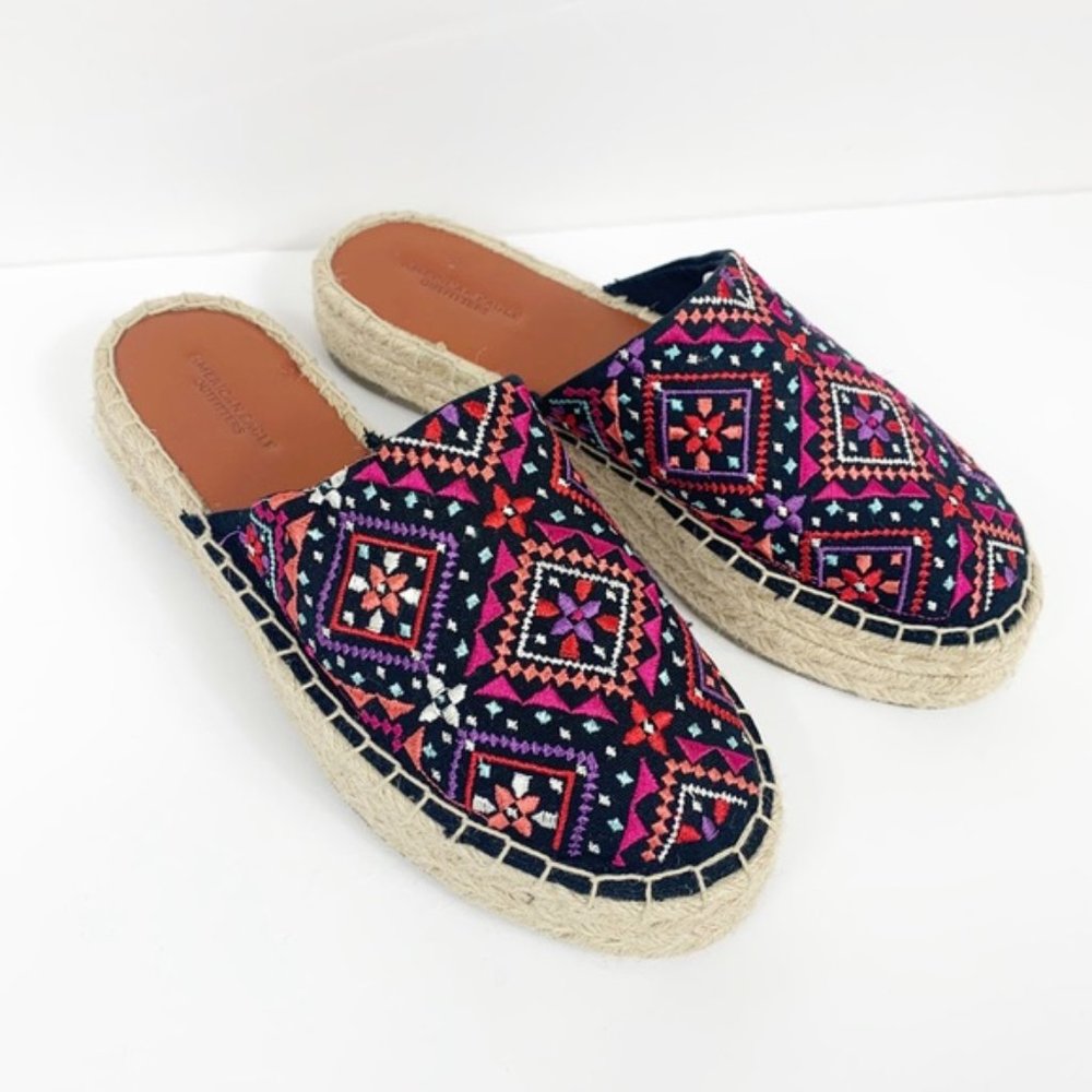 American eagle espadrille mules